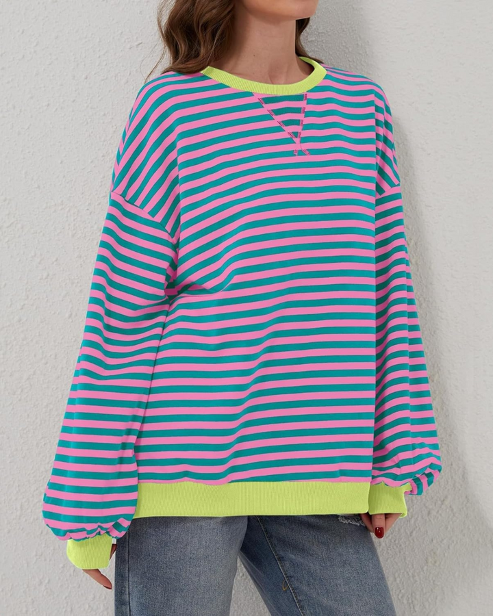 Yvonne™ - Oversize Gestreifter Pullover