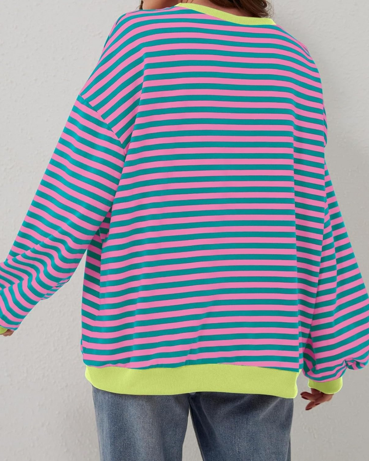 Yvonne™ - Oversize Gestreifter Pullover
