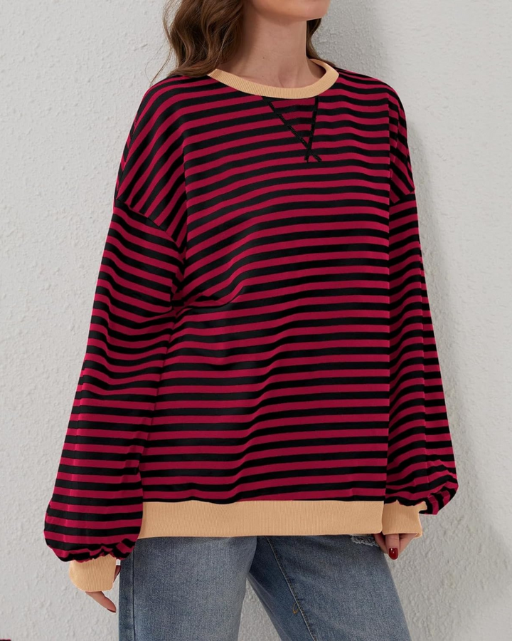 Yvonne™ - Oversize Gestreifter Pullover