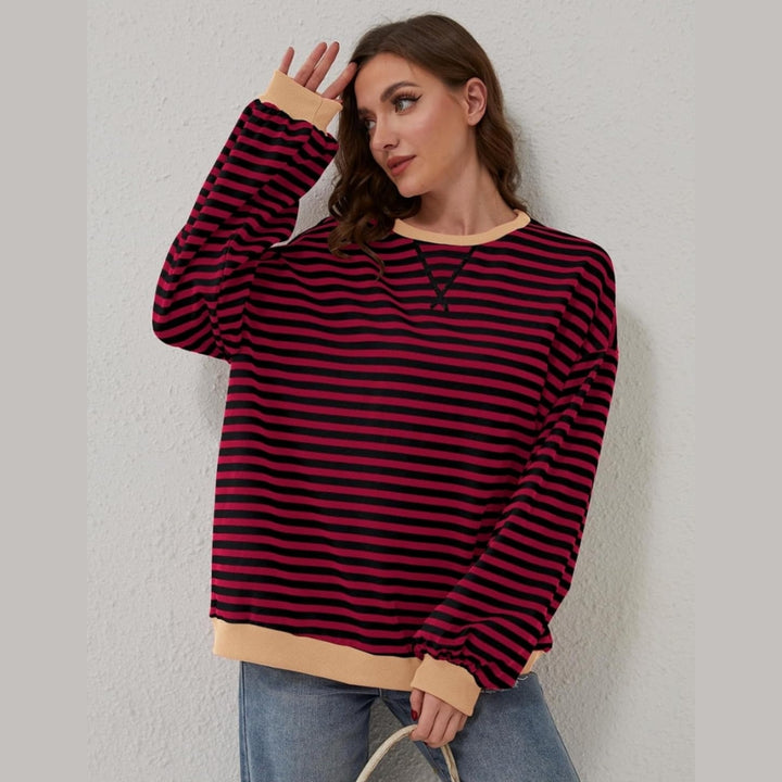 Yvonne™ - Oversize Gestreifter Pullover