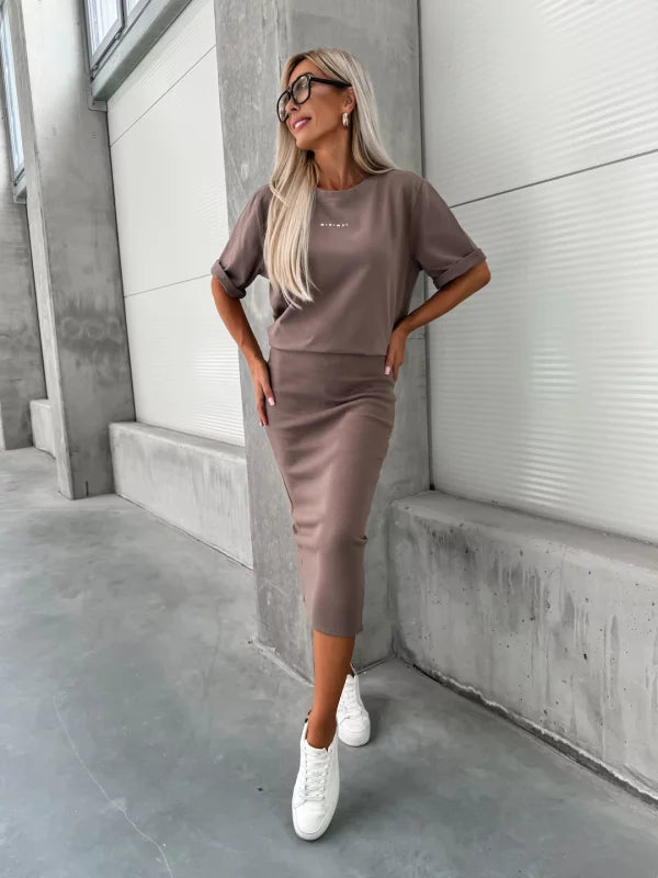 Gisela™ - Freizeitanzug Mit Nadelstreifenrock