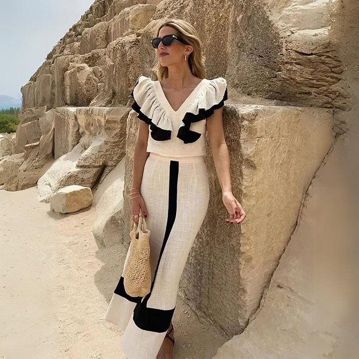 Alessandra™ - Elegantes zweiteiliges Set mit Rüschen