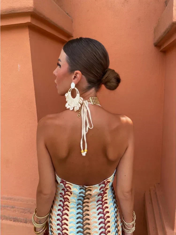 Evy™ - Rückenfreies V-Ausschnitt Kleid