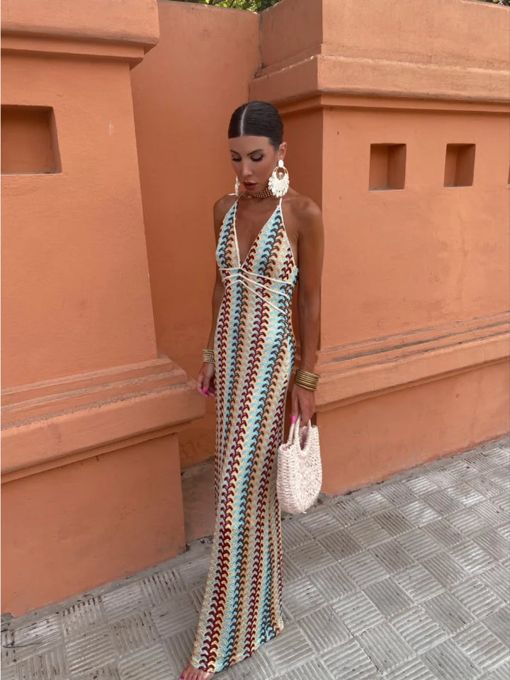 Evy™ - Rückenfreies V-Ausschnitt Kleid