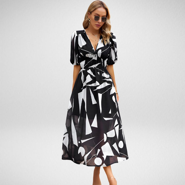 Carmen™ - Midi-Kleid mit V-Ausschnitt