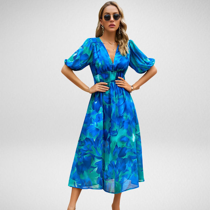 Carmen™ - Midi-Kleid mit V-Ausschnitt