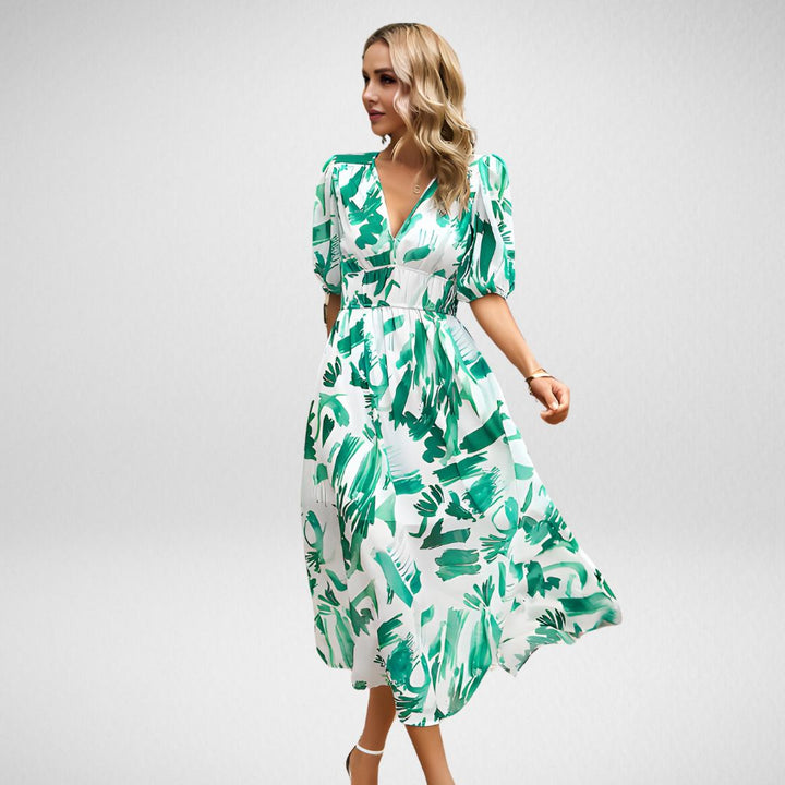 Carmen™ - Midi-Kleid mit V-Ausschnitt