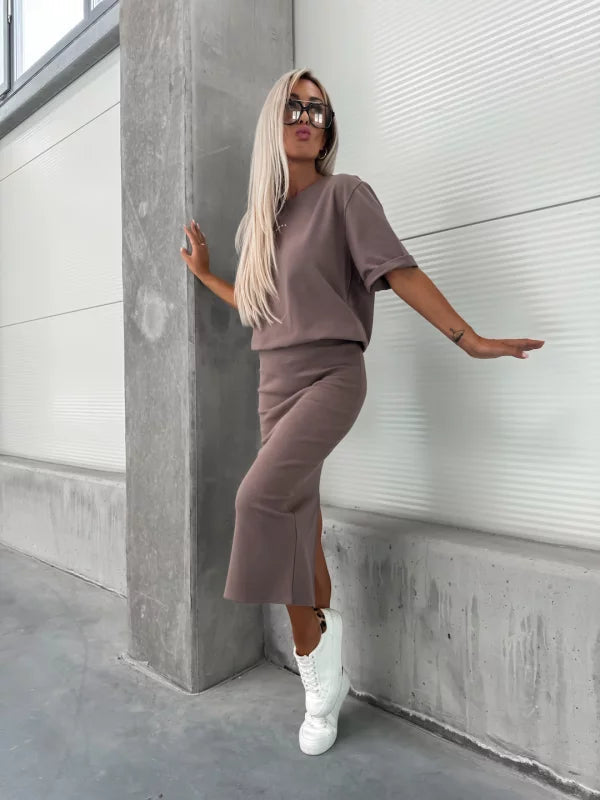Gisela™ - Freizeitanzug Mit Nadelstreifenrock