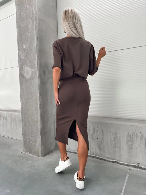 Gisela™ - Freizeitanzug Mit Nadelstreifenrock
