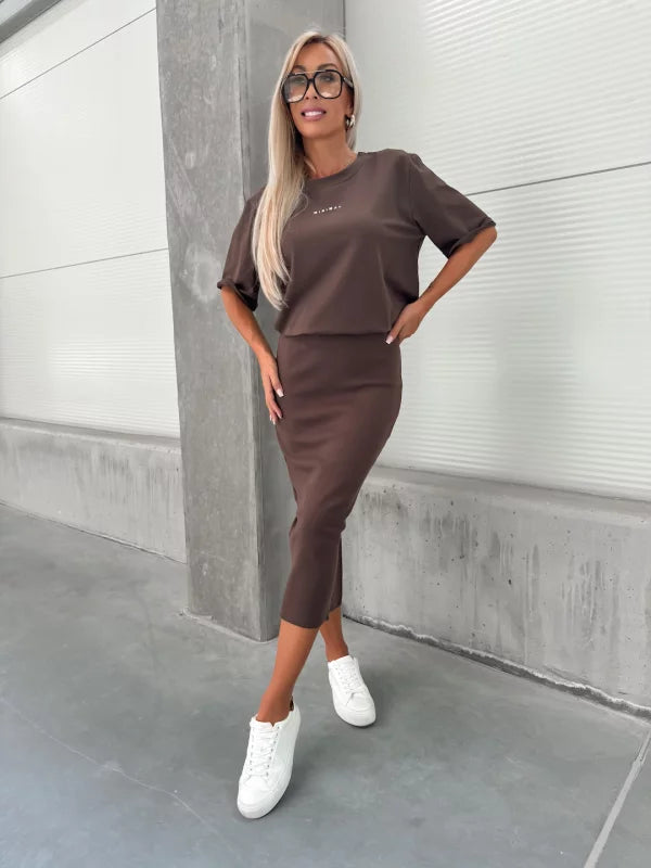 Gisela™ - Freizeitanzug Mit Nadelstreifenrock