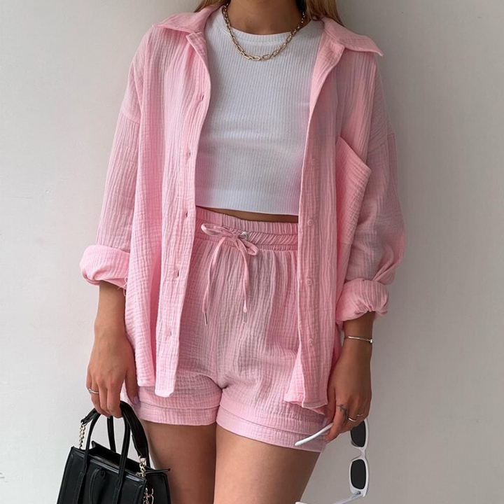 Chloe™ - Lässiges Baumwoll-Loungewear-Set