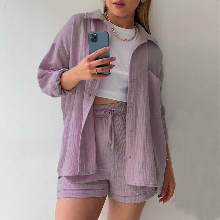 Chloe™ - Lässiges Baumwoll-Loungewear-Set