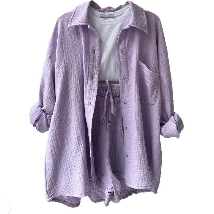 Chloe™ - Lässiges Baumwoll-Loungewear-Set