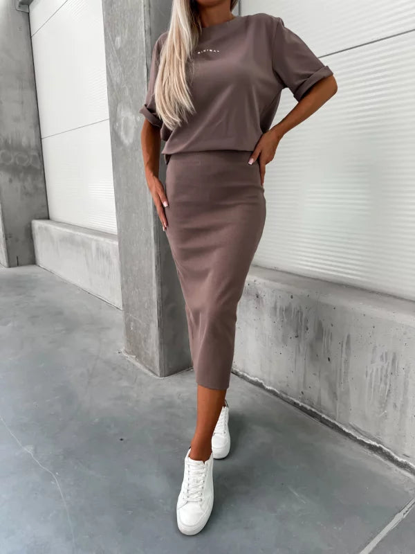 Gisela™ - Freizeitanzug Mit Nadelstreifenrock