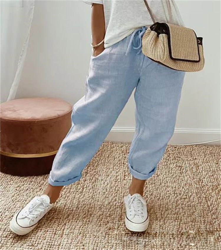 Ava™ - Elegante Hose aus Baumwoll-Leinen